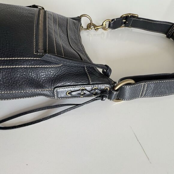Vtg Coach Bleecker Black Pebbled Bag Purse Y2K Classic Duffle Crossbody 10398 - Picture 14 of 16